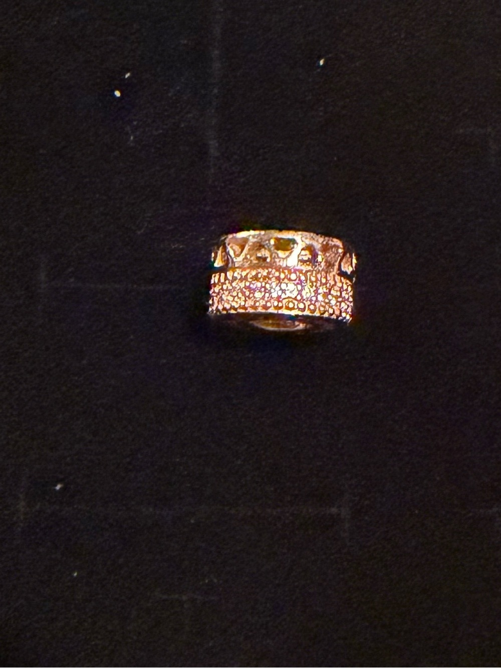 Pandora Gold Heart Cutout Pave Crystal Band